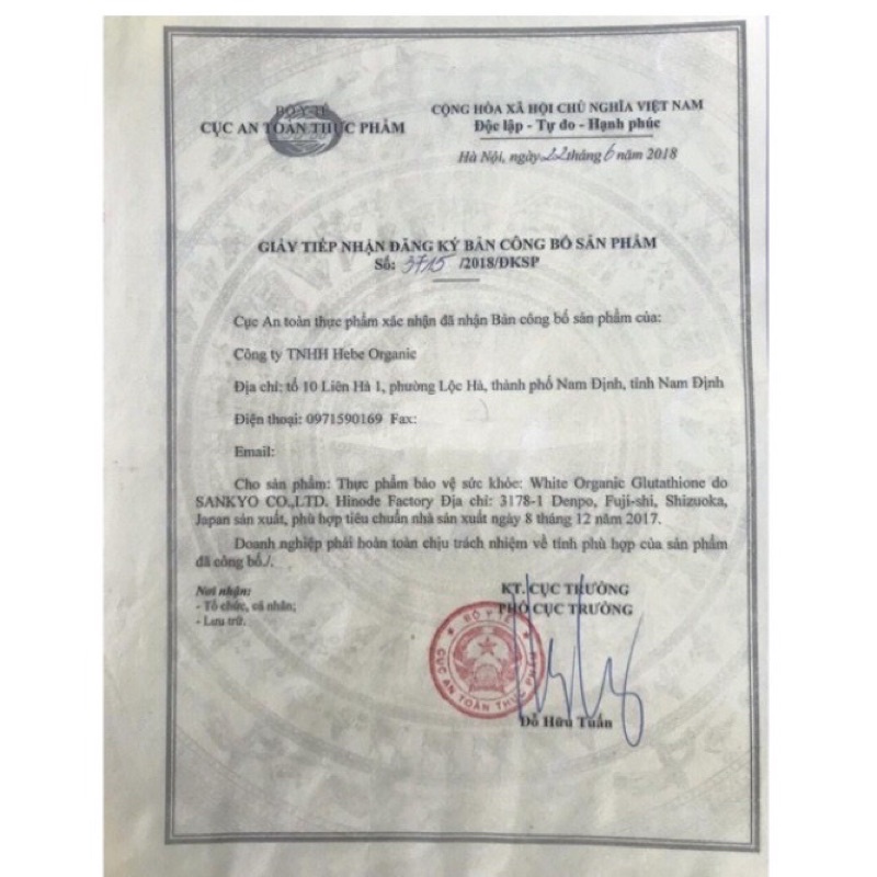 WHITE ORGANIC GLUTATHIONE - VIÊN UỐNG TRẮNG DA, MỜ NÁM kịp