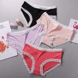 Quần lót nữ gân tăm viền ren cực hot sỉ 10 quần