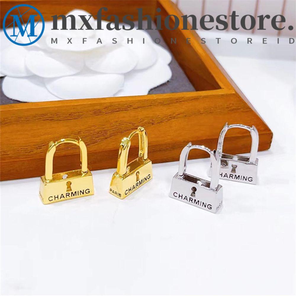 Khuyên Tai Hình Ổ Khóa Đơn Giản Phong Cách Hàn Quốc Độc Đáo Thời Trang Cho Nữ