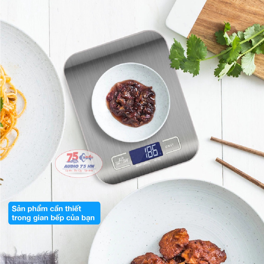 Cân thực phẩm điện tử hàng cao cấp, Cân tiểu ly điện tử nhà bếp mini SF2012 định lượng 1g - 5kg 10kg tặng kèm 02 pin
