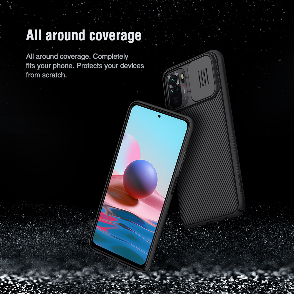 Ốp lưng Nillkin CamShield Bằng PC Cứng Có Nắp Trượt Bảo Vệ Camera Cho Xiaomi Redmi Note 10 Pro / Note 10