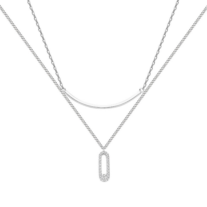 Thời trang nữ nụ cười Vòng cổ hai lớp Trang sức vòng cổ