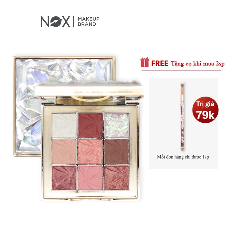 Bảng Phấn Mắt NOX 10g 9 Màu Với Màu Lì Và Màu Nhũ Bóng Lâu Trôi Dễ Tán