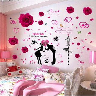 Decal dán tường đôi uyên ương