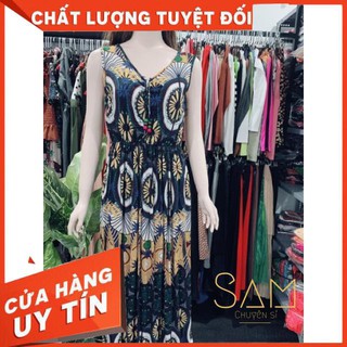 Đầm Maxi Thổ Cẩm Đi Biển
