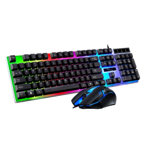 Combo bàn phím và chuột máy tính Gaming có dây, đèn LED 7 màu siêu đẹp