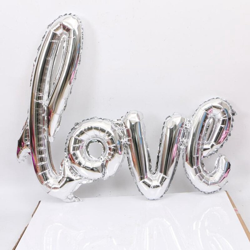Bong bóng lá nhôm hình chữ LOVE lớn nhiều màu tùy chọn dùng trang trí tiệc cưới