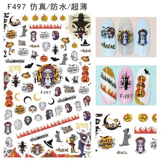Nail dán Sticker Halloween Độc Đáo Trang Trí Móng Nghệ Thuật Lễ Hội