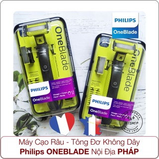 Máy Cạo Râu - Tông Đơ Không Dây Nội Địa PHÁP Philips OneBlade Cắt Tỉa, Tạo Kiểu, Cạo Râu Tóc Thông Minh