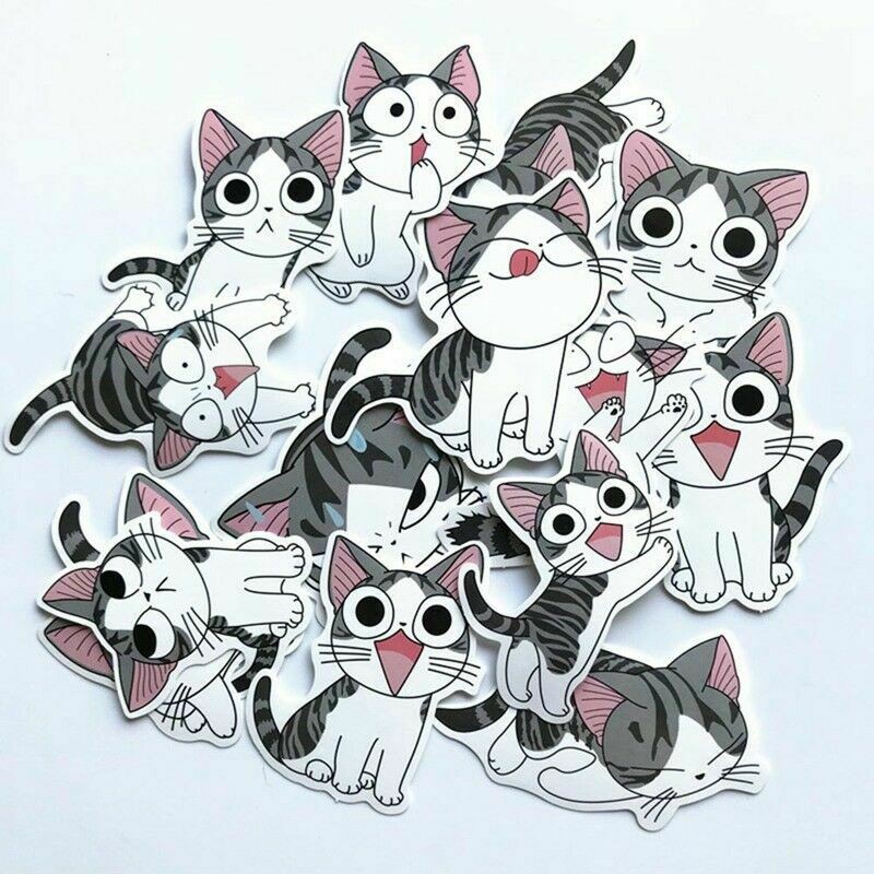 Sticker Dán Trang Trí Laptop / Xe Hơi / Vali Hình Anime Độc Đáo