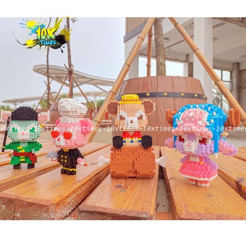 mô hình lắp ráp onepiece thỏ gấu luffy đảo hải tặc dễ thương, lắp ráp sáng tạo nhân vật hoạt hình 10xtimes