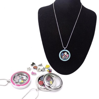 Dây chuyền locket vô cùng độc đáo - Vòng cổ với mặt dây lớp kính trong suốt cho bạn thoả sức sáng tạo