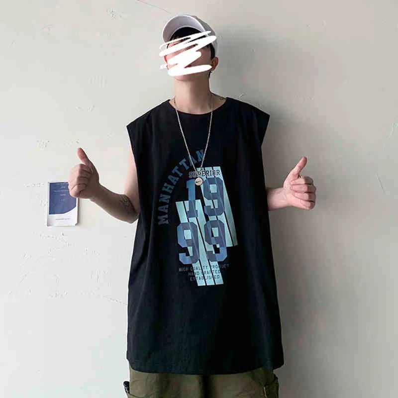 Áo Ba Lỗ Nam In Chữ Size M-5XL Phong Cách Hàn Quốc