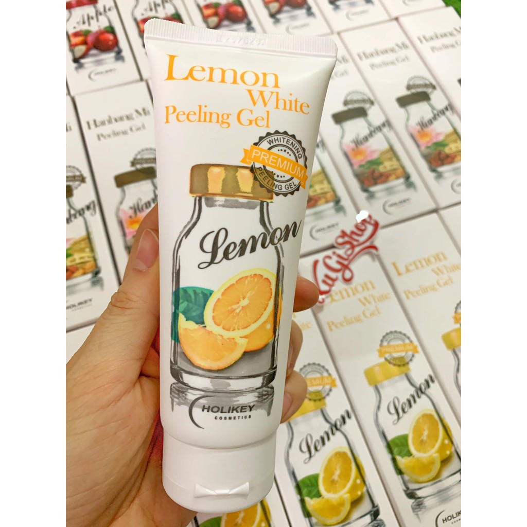 Gel tẩy tế bào chết chanh vàng làm trắng - cung cấp vitamin C Holikey Lemon White Peeling Gel 100ml