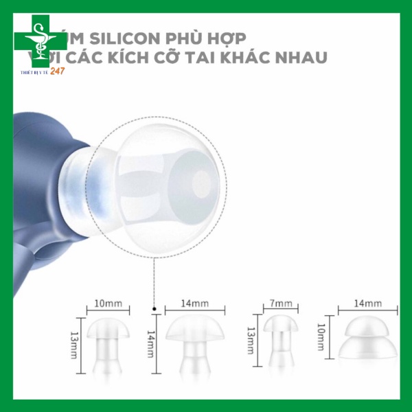 Máy trợ thính, tai nghe trợ thính không dây cho người già và trẻ em điếc sâu, điếc nặng VHP 1204
