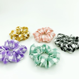 ( h2storee ) Chun buộc tóc Scrunchies gingham caro