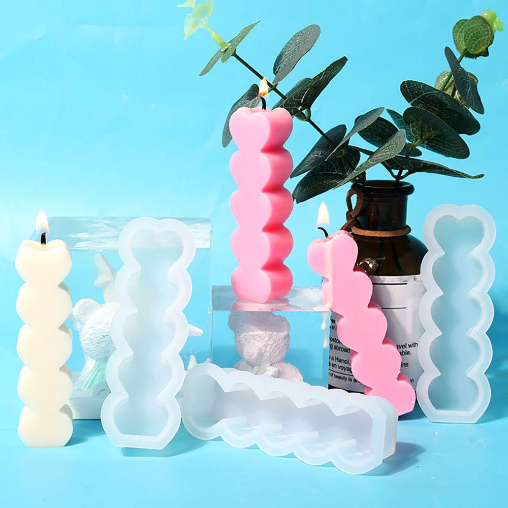 Khuôn Silicone Tạo Hình Làm Nến Hình Trái Tim DIY