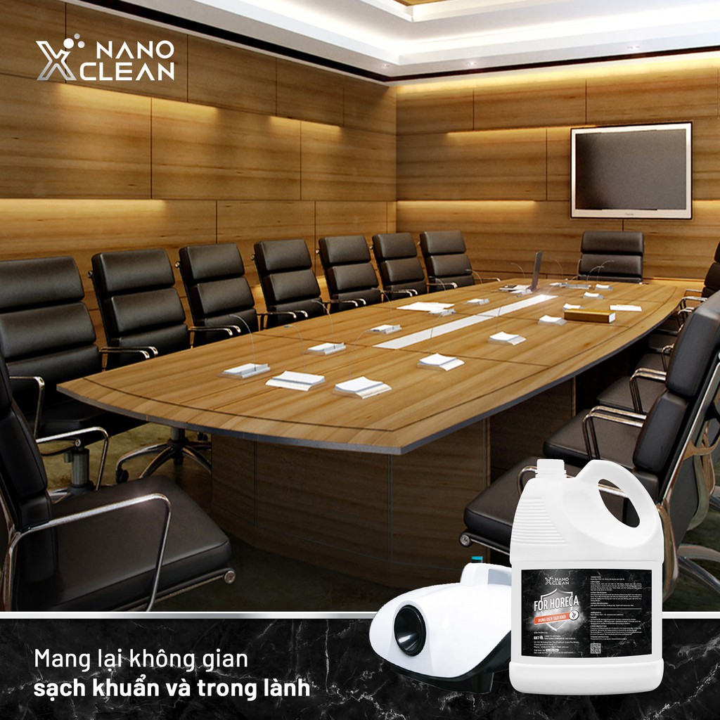 Dung dịch phun khói, tạo khói Nano Xclean For Horeca-hương bạc hà / sả chanh - khử mùi ô tô, nhà hàng, khách sạn 5L/ 4L