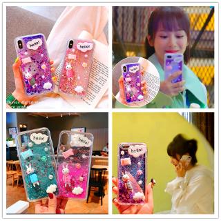 Ốp điện thoại kim tuyến nước có dây đeo thời trang cho SAMSUNG GALAXY A51 A71 A80 A2CORE A20E J8 J2CORE