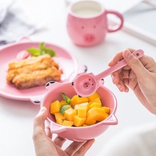 Bát ăn dặm kiểu Nhật, bát decor gốm sứ hình heo 150ml dễ thương -Beofamily