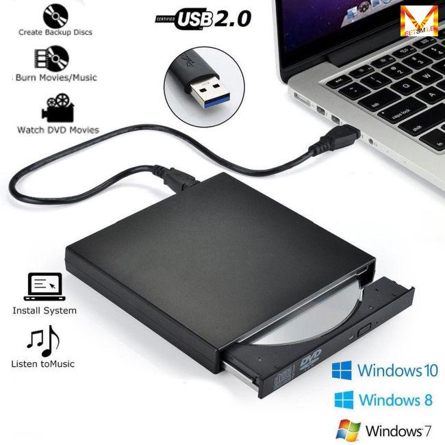 USB External DVD CD RW Disc Burner Combo Drive Reader for Windows 98/8/10 Laptop PC