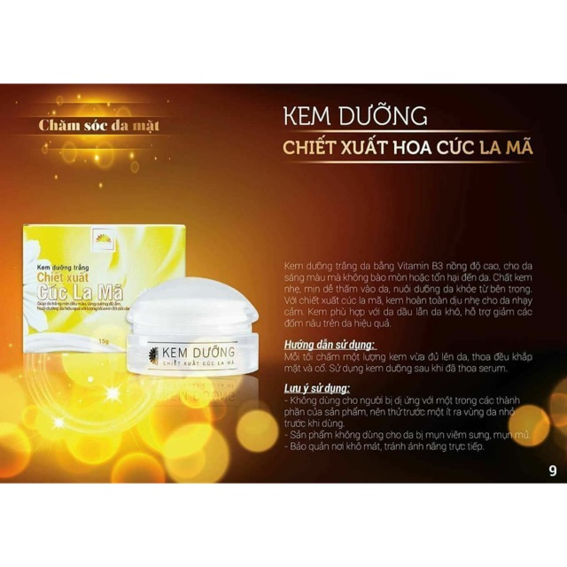 [Flash sale] Kem dưỡng trắng da cúc la mã