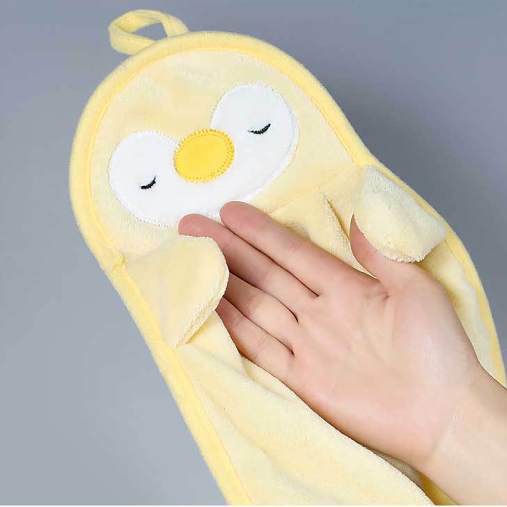 Khăn Lau Tay Bằng Sợi Micro Dày Dặn Thấm Hút Tốt In Họa Tiết Hoạt Hình Dễ Thương Cho Bé