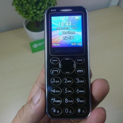 Điện thoại mini Kechaoda K115 kiêm tai nghe bluetooth nhỏ gọn 3 sóng siêu mỏng BH 12 tháng - Hàng nhập khẩu