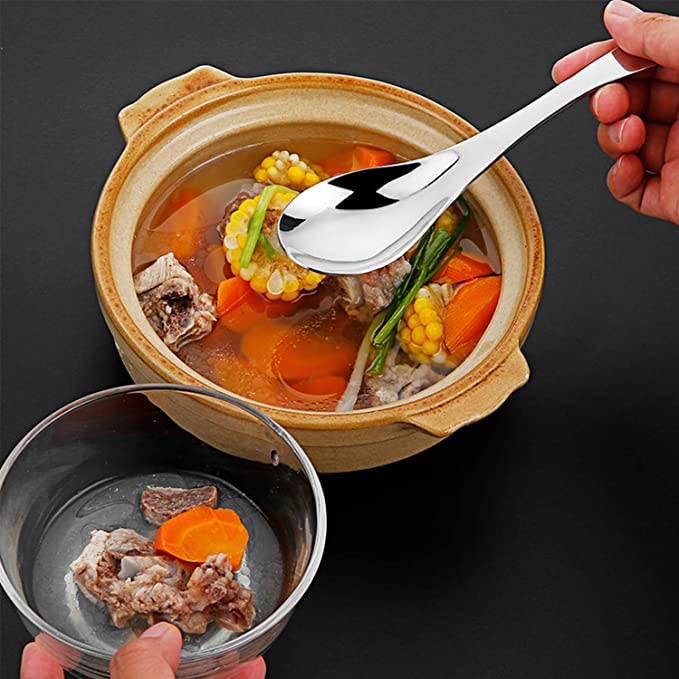 [ High Quality Food Grade Thick Spoon Dinner Dinnerware ][ 304 Stainless Steel Upscale Dinner Spoon ]