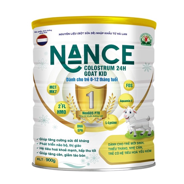 Sữa Bột Nance Colostrum 24h Goat Kid 400g/900g Giúp tăng cân, giảm táo bón, phát triển não bộ, thị giác