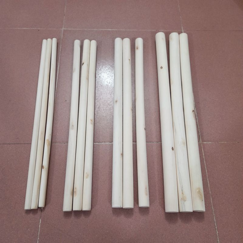 Thanh Gỗ Tròn Dài 50cm Gỗ Bồ Đề