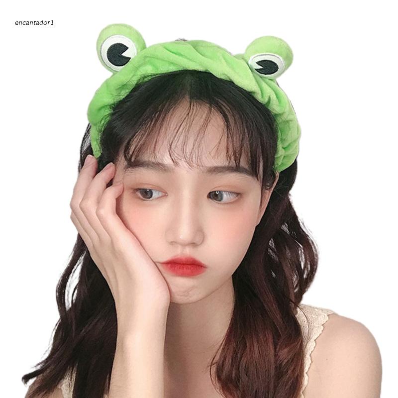 ✿ Băng Đô Nhung Mềm Co Giãn Hình Chú Ếch Đáng Yêu Đa Ứng Dụng