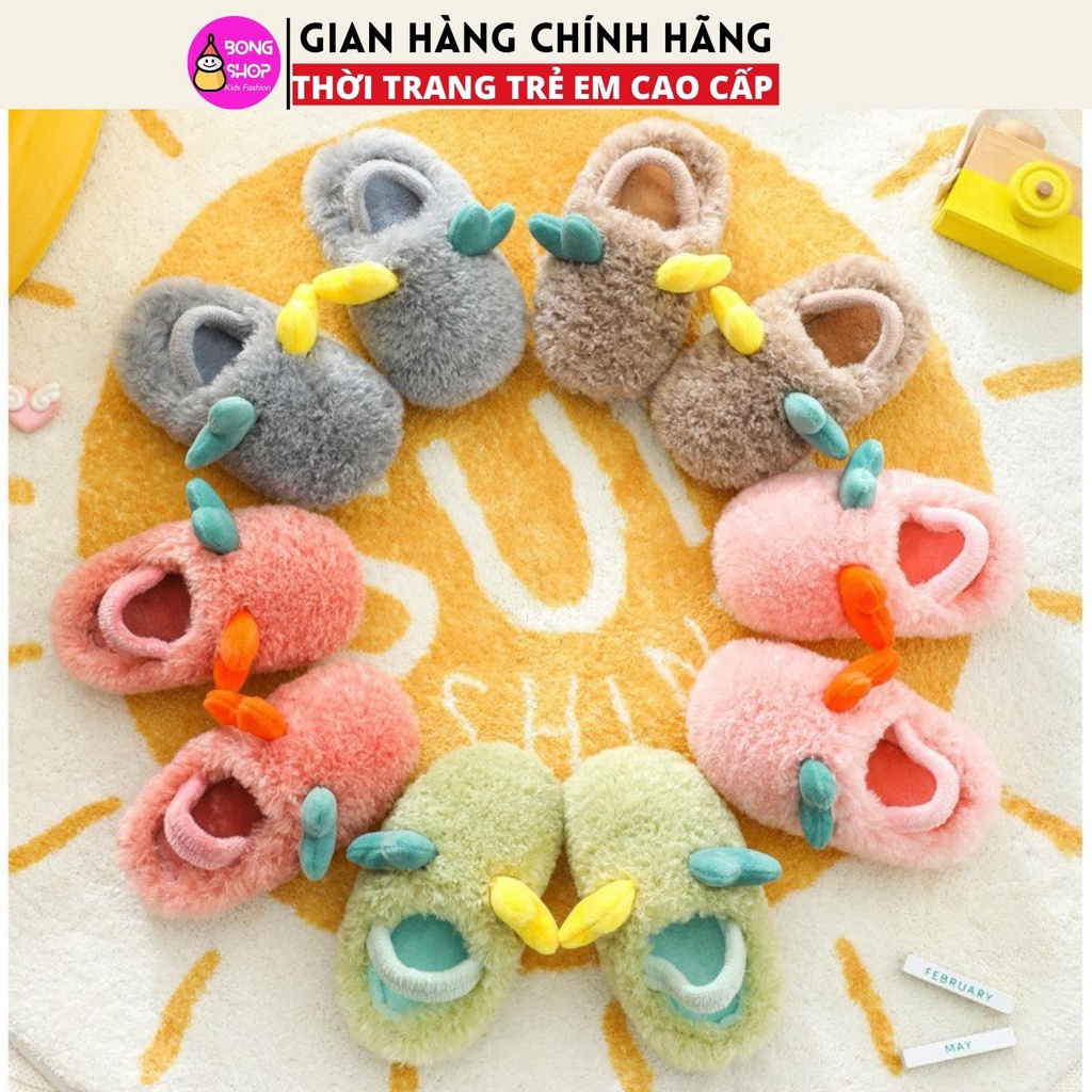 Dép bông đi trong nhà chống trượt dễ thương cho bé 1-3 tuổi