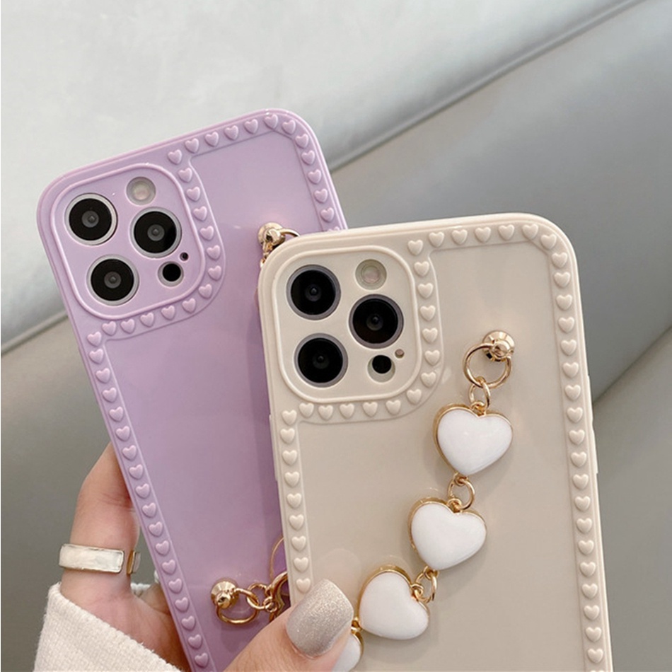 Ốp Điện Thoại Silicon Mềm Mạ Điện Hình Trái Tim Cho iPhone 7 8 Plus 11 12 13 Pro MAX X XR XS MAX SE 2020 2022
