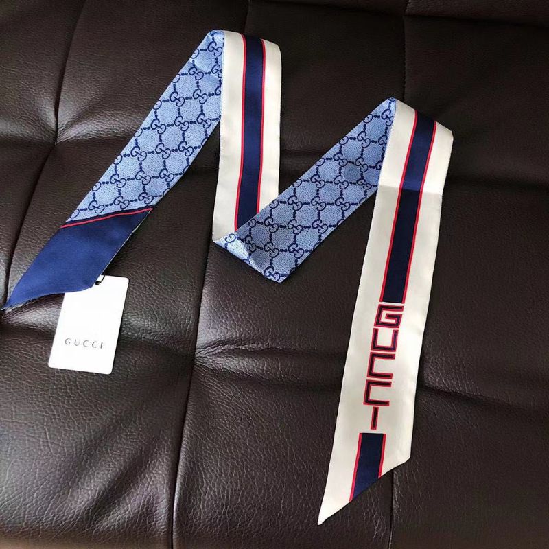 Khăn Lụa Carvat Nơ Cổ GUCCI Thời Trang - Hàng nhập QC Cao Cấp 6x120cm.