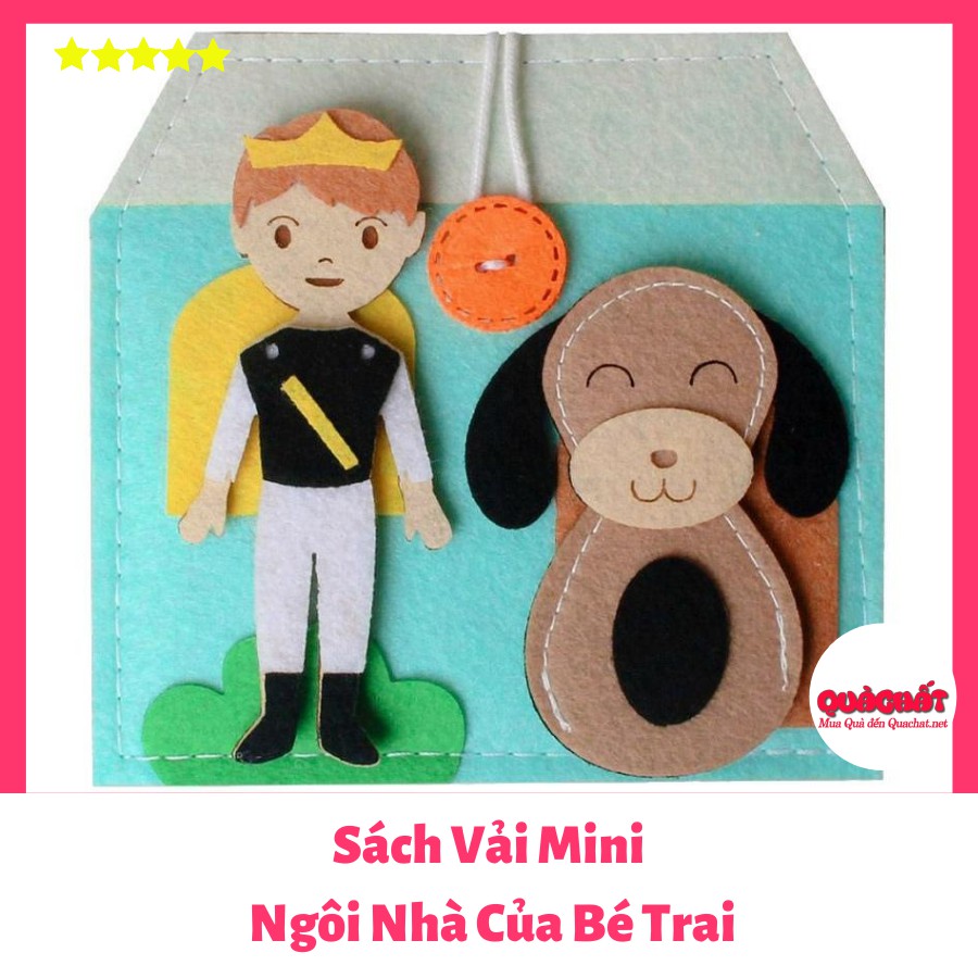 Đồ Chơi Sách Vải Mini Ngôi Nhà Của Bé Trai