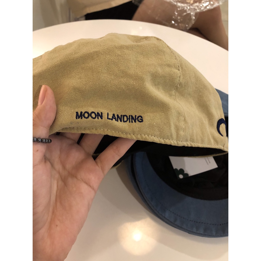 Mũ Nồi Beret Thêu Hình Mặt Trăng Phong Cách Retro Cổ Điển Phong Cách Hàn Quốc Cho Nữ