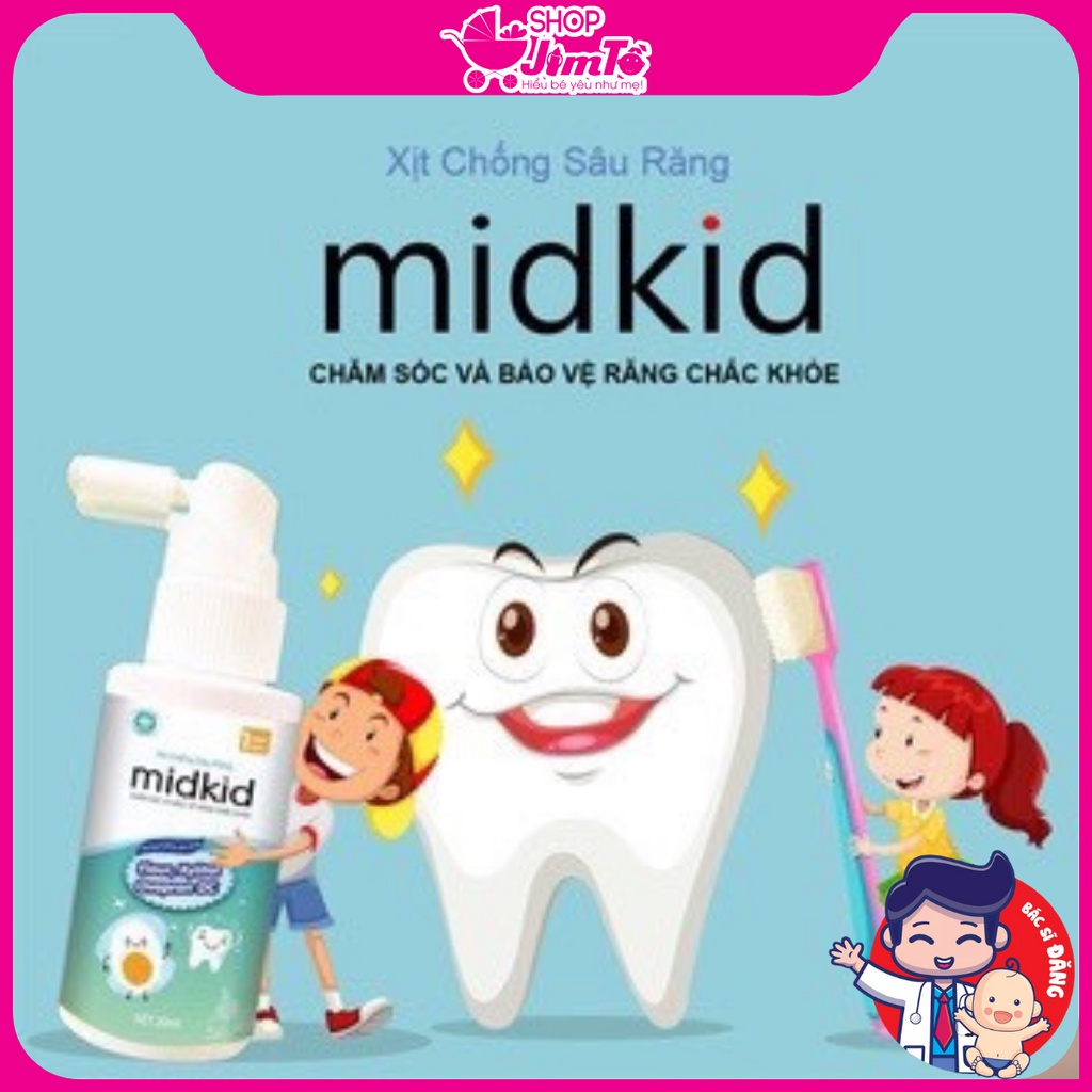 Xịt Chống Sâu Răng 💥 Có sẵn 💥 Xịt Chống Sâu Răng MIDKID dành cho bé - Cho Bé Hàm Răng Chắc Khỏe