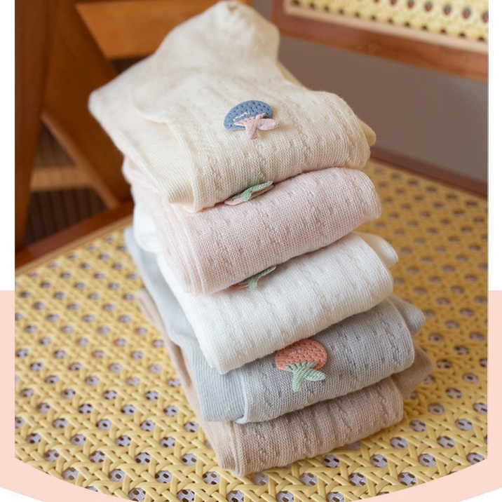 Quần tất cotton mềm mỏng thoáng khí cho bé gái bé 0-6 tuổi