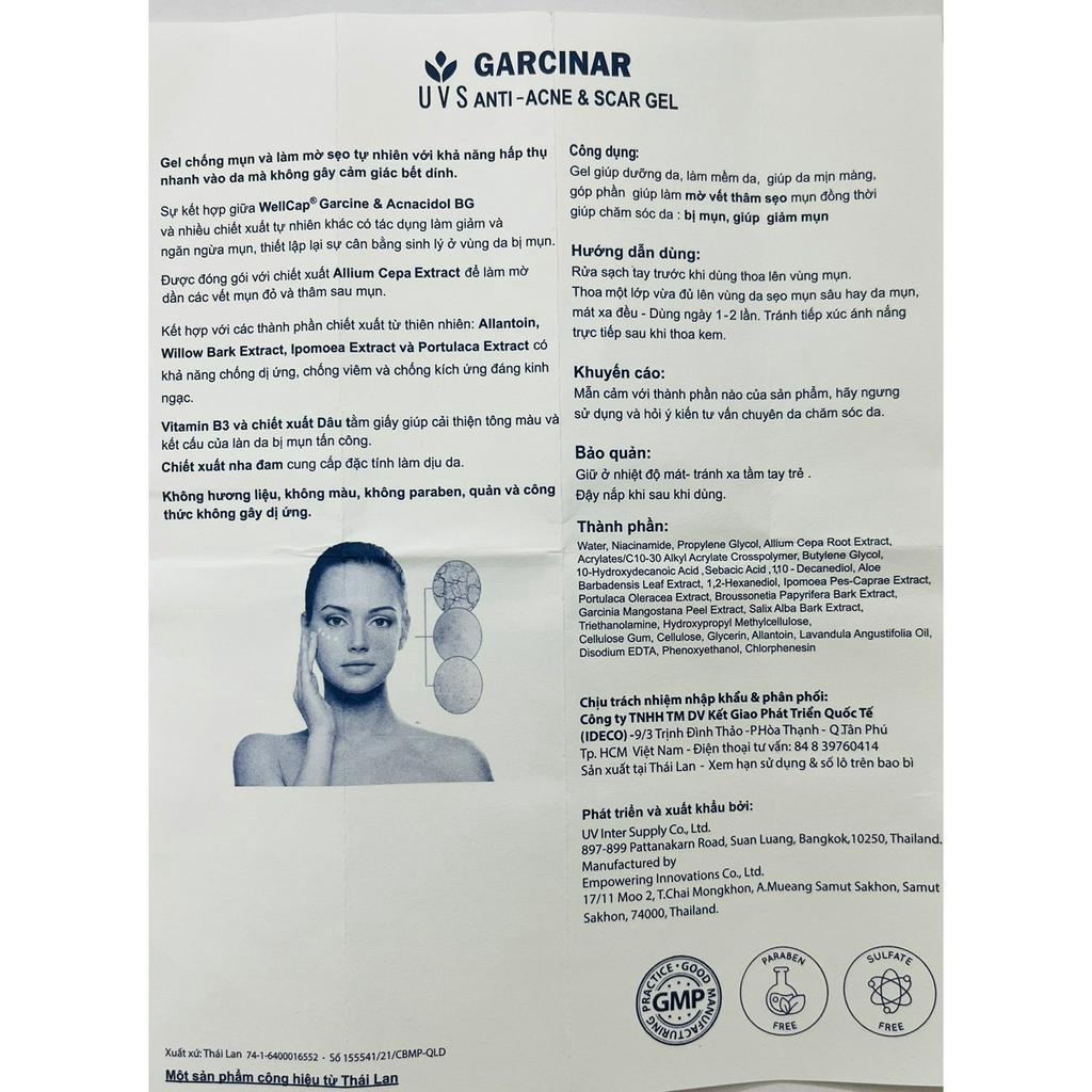 Garcinar - Giúp giảm mụn và  mờ sẹo mụn 10g