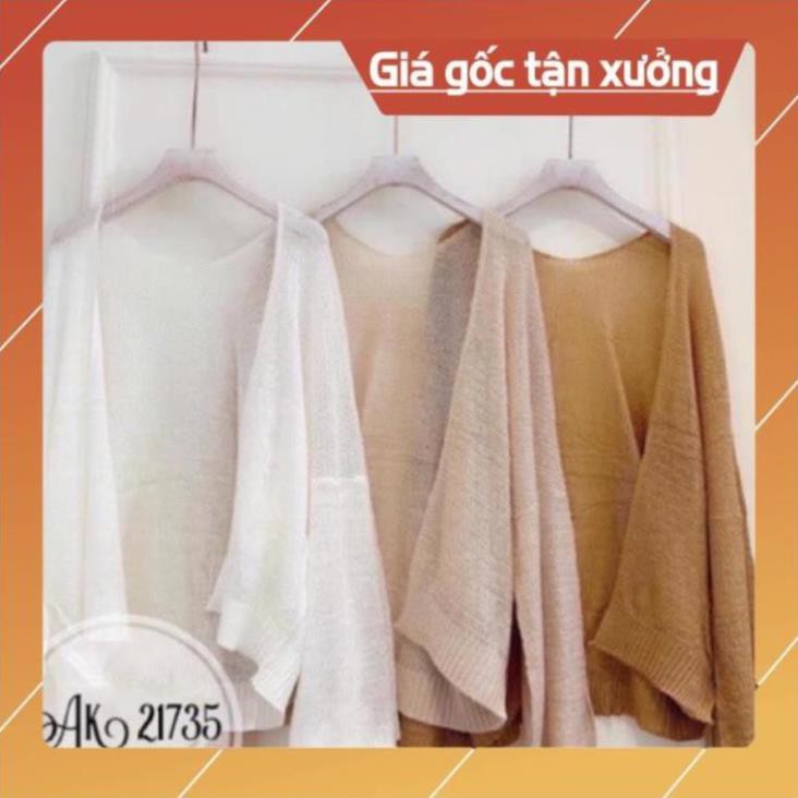 [Hàng Siêu Cấp]  Áo Cardigan Nữ Len Mỏng  Mặc Siêu Xinh , Áo Cardigan Len Cực Hot