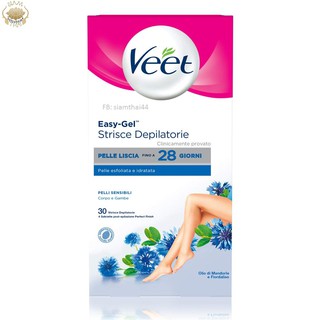 Miếng dán tẩy lông body & legs veet wax strips 20 miếng