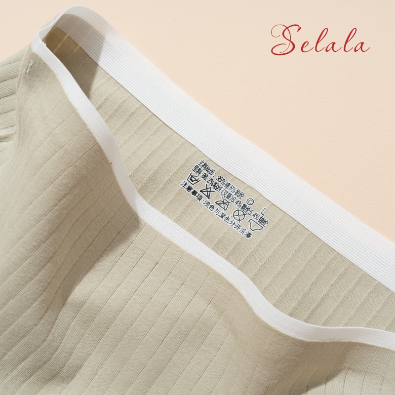 Quần Lót Nữ Cotton Selala Cạp Vừa Cao Cấp Kháng Khuẩn Không Viền QC09