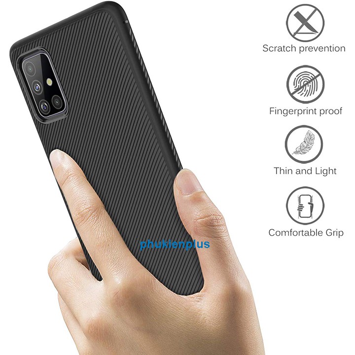 Ốp lưng Samsung Galaxy A51 Sport Attack Case siêu chống sốc Đen