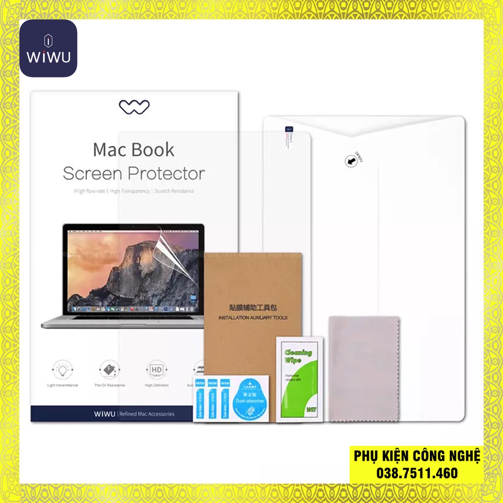 Miếng dán chống xước bảo vệ màn hình Macbook