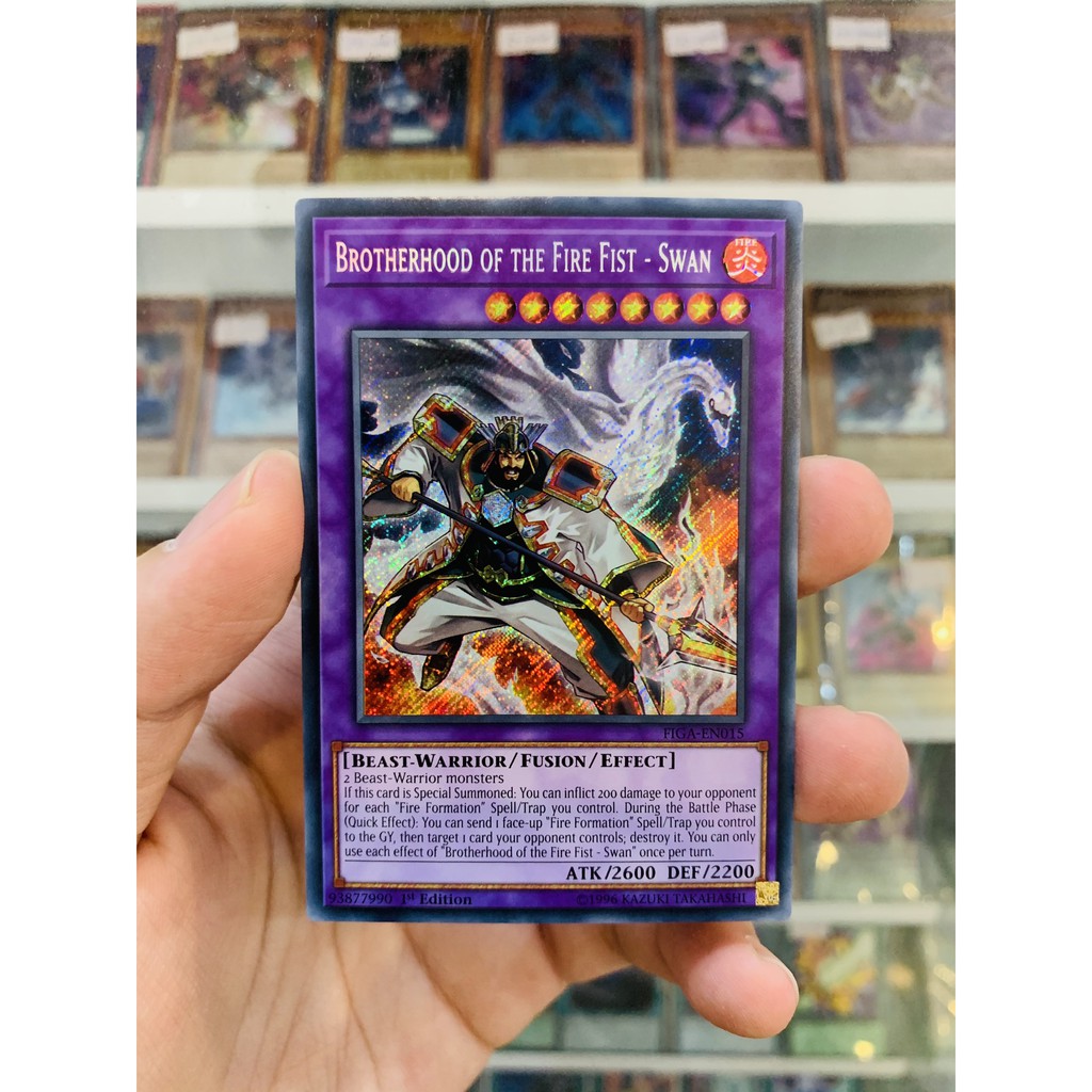 Thẻ Bài YugiOh! Mã FIGA-EN015 - Brotherhood of the Fire Fist - Swan - Secret Rare - 1st Edition