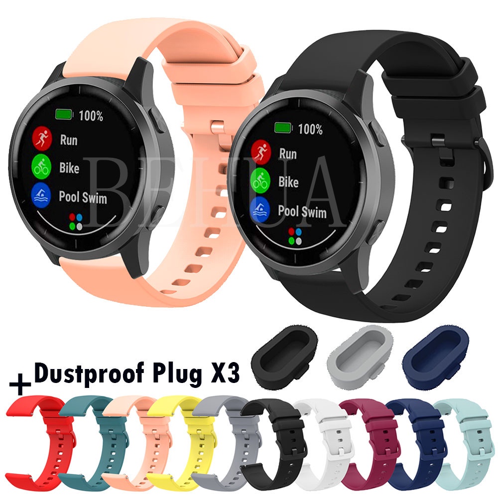 Dây Đeo Tay Bằng Silicone 18mm 22mm 20mm Cho Garmin Vivoactive 3 4 4S Venu 2 2S Forerunner 245M