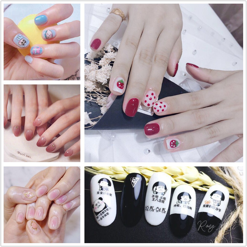 Nhãn dán trang trí móng DA129-144 họa tiết 3D tự dính chống nước