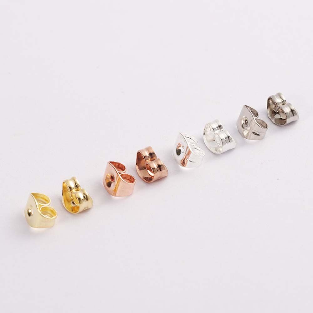 ANTIONE 100pcs Ear Stopper|Color Earring Blocked Earrings Back Small Butterfly Tone Stainless Steel Ear Stud Jewelry Findings Jewelry Making Supplies/Multicolor