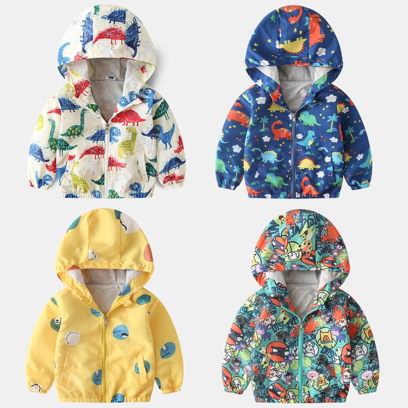 Áo gió cho bé bên ngoài chống nước, cản gió, bên trong lót cotton mềm mịn, Áo khoác gió cho bé từ 10 đến 23kg